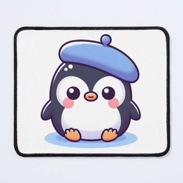 Item preview, Kawaii Penguin With Beret designed and sold by CanvasCutie.