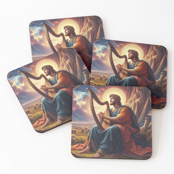 Item preview, David playing the harp designed and sold by Ramon-Shop.