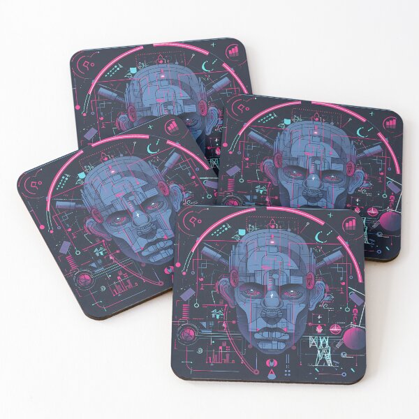 Item preview, “Futuristic Portrait: Technological Fusion” designed and sold by Art-Vortex-fr.