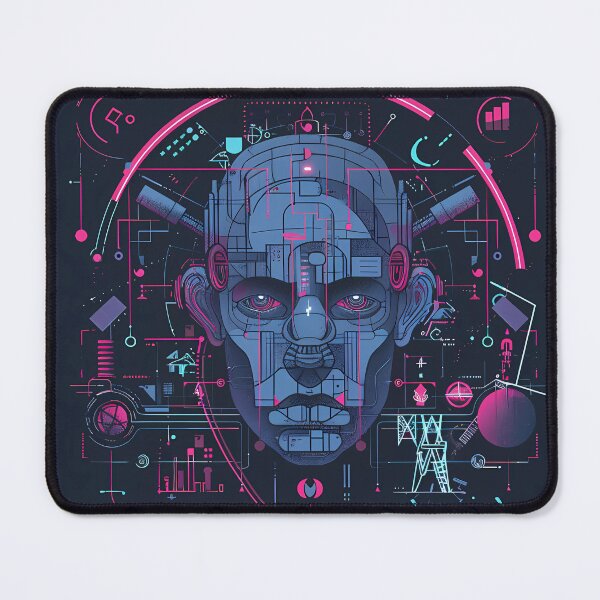 Item preview, “Futuristic Portrait: Technological Fusion” designed and sold by Art-Vortex-fr.