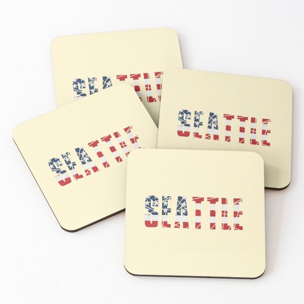 Item preview, Seattle with USA Flag designed and sold by Rajasekar.