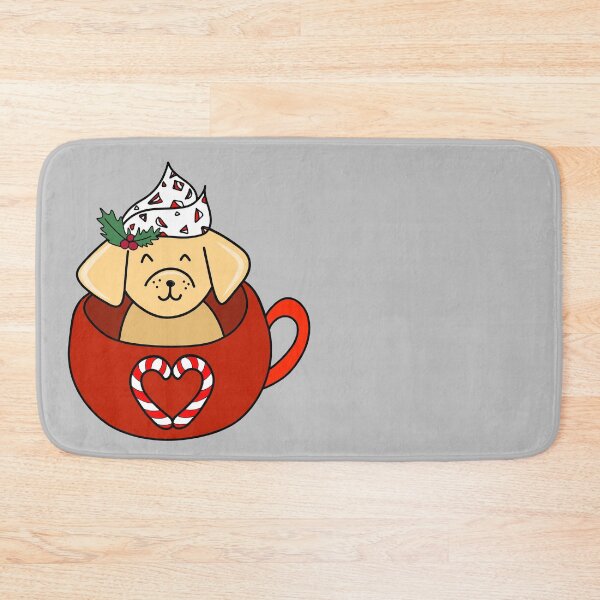 Item preview, Cartoon Christmas Holiday Dog with Candy Canes and Whipped Cream Popping out of a Mug, made by EndlessEmporium designed and sold by EndlessEmporium.