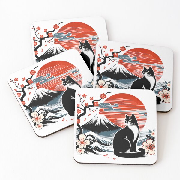 Aperçu de l'œuvre Kawaii Cat Anime Japanese Retro Funny Cat créée et vendue par KsuAnn.