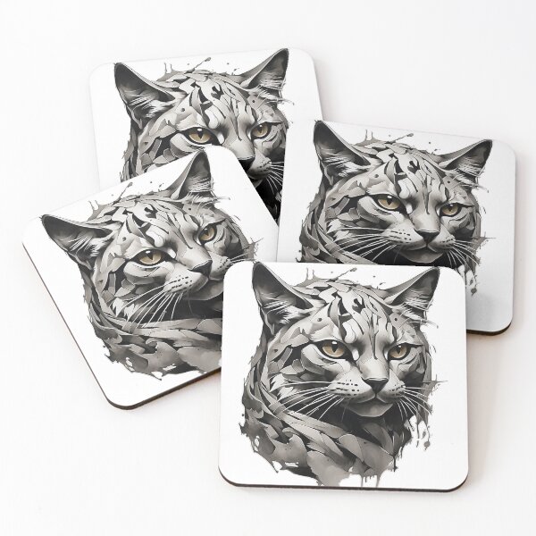 Item preview, Whimsical Cat Tattoo Design | Trendy Prints for Apparel, Home Decor, and Accessories designed and sold by Mehmet Hanifi Ekşi.