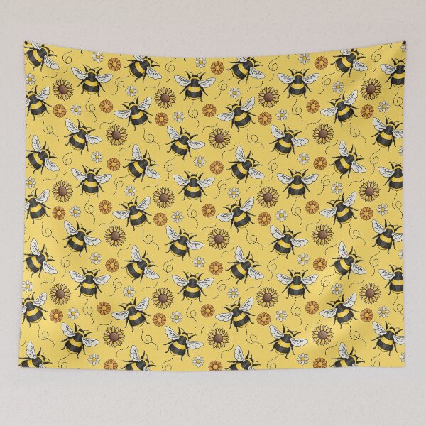 Item preview, Buzzin' Bumble Bees - Bee Pattern - Seamless Pattern designed and sold by Amy Farmer.