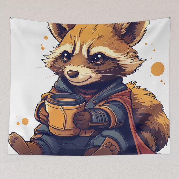 Item preview, Dawn Patrol Raccoon with Java designed and sold by dungeonwarriors.