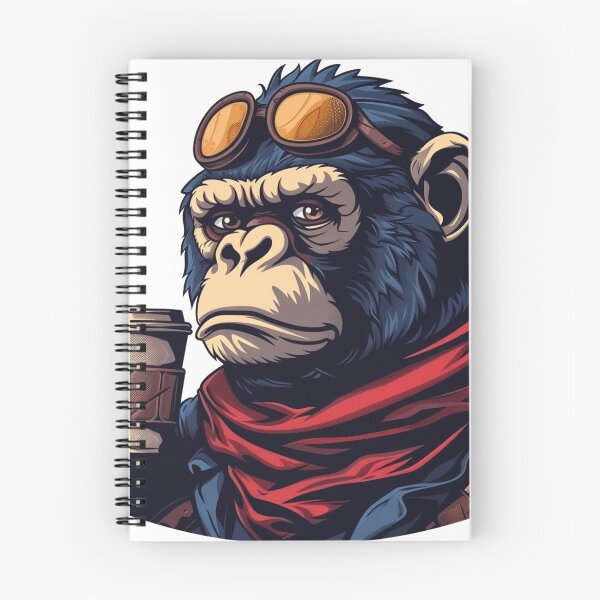 Item preview, Aviator Ape with a Cup of Bold Brew designed and sold by dungeonwarriors.