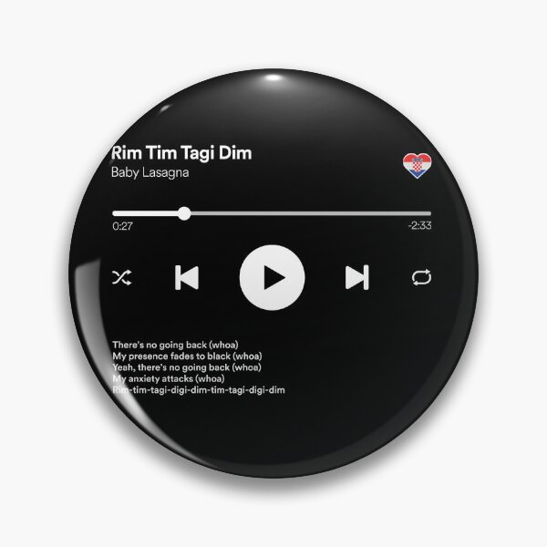 Item preview, Rim Tim Tagi Dim- Baby Lasagna - Croatia - Eurovision 2024 - Media Player Mockup designed and sold by Vision-Tees.