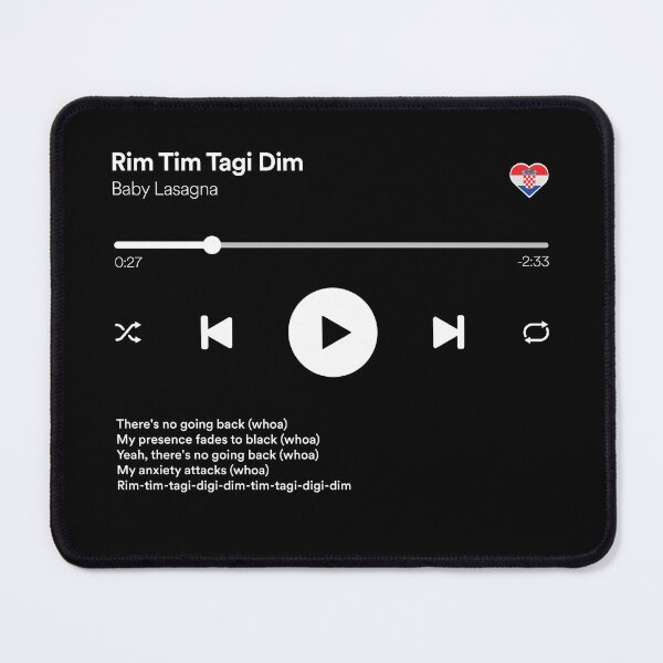 Item preview, Rim Tim Tagi Dim- Baby Lasagna - Croatia - Eurovision 2024 - Media Player Mockup designed and sold by Vision-Tees.