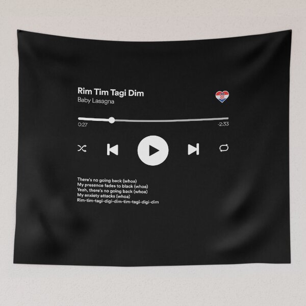 Item preview, Rim Tim Tagi Dim- Baby Lasagna - Croatia - Eurovision 2024 - Media Player Mockup designed and sold by Vision-Tees.