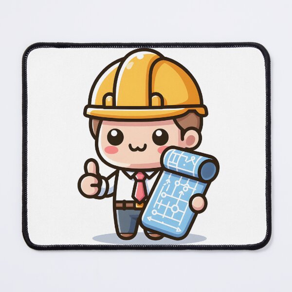 Item preview, Kawaii Engineer Wearing A Tie designed and sold by CanvasCutie.