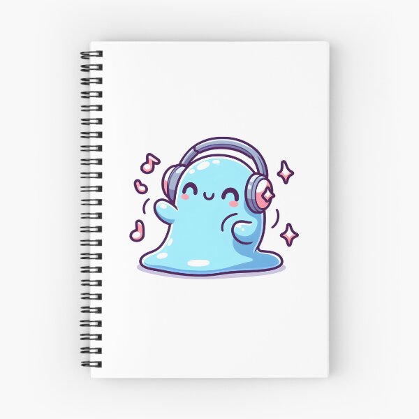 Item preview, Kawaii Cute Slime Dancing With Headphones designed and sold by CanvasCutie.