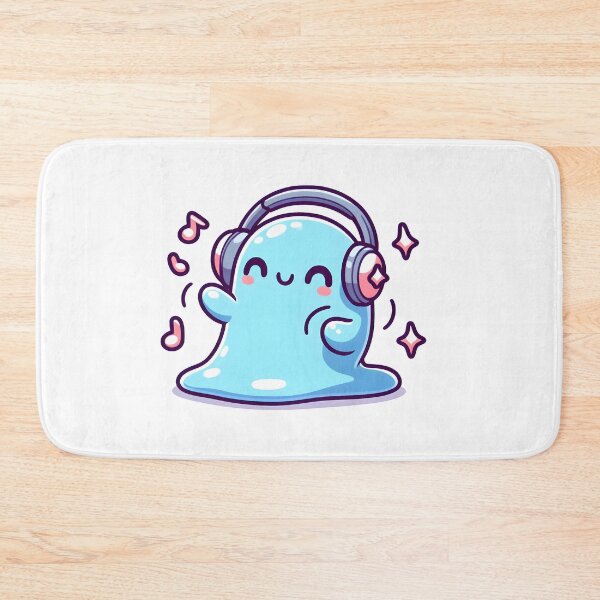 Item preview, Kawaii Cute Slime Dancing With Headphones designed and sold by CanvasCutie.