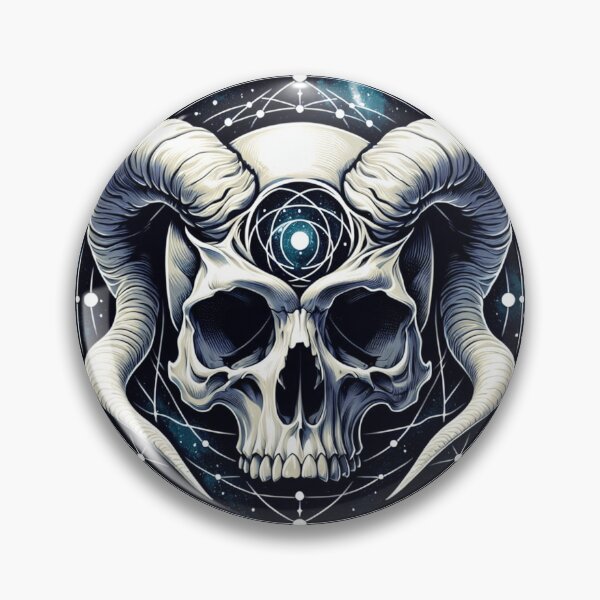 Item preview, Cosmic Nirvana Serenity: Horned Skull designed and sold by MrDarkRealm.