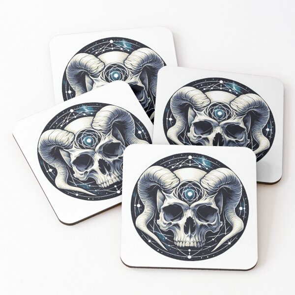 Item preview, Cosmic Nirvana Serenity: Horned Skull designed and sold by MrDarkRealm.