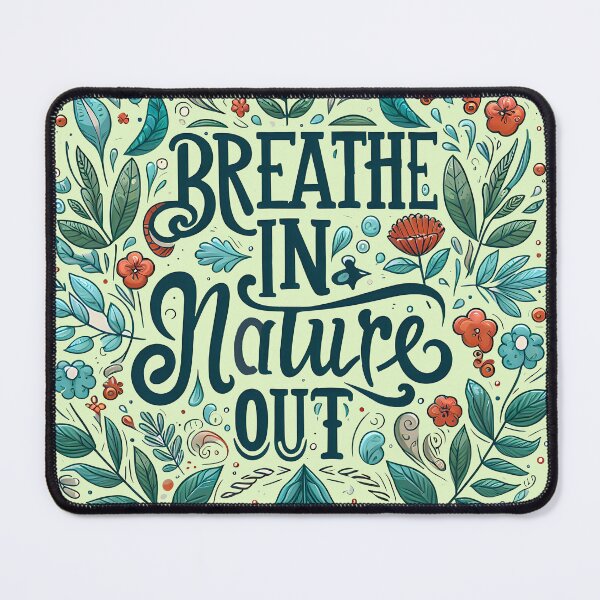 Item preview, breathe in nature, typography designed and sold by maxmaj.