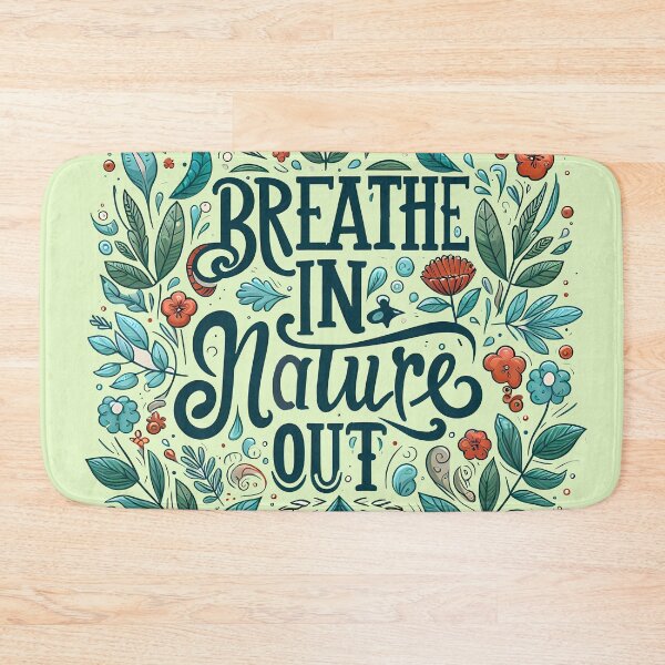 Item preview, breathe in nature, typography designed and sold by maxmaj.