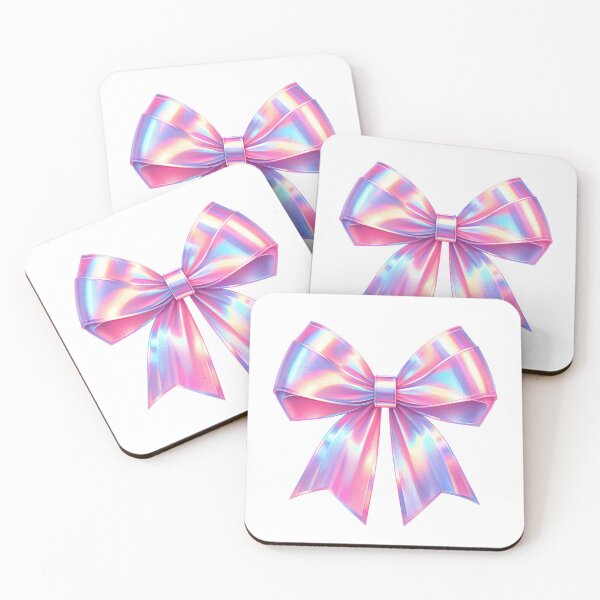 Item preview, Aesthetic pink ribbon bow y2k holographic  designed and sold by WindInMay.