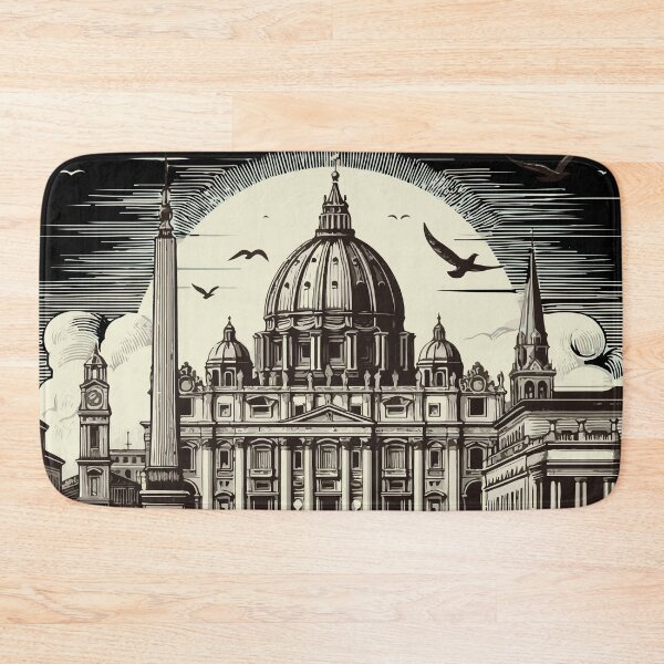 Item preview, Timeless Elegance: Vector Art of Rome's Old Cathedra designed and sold by StellarValor.