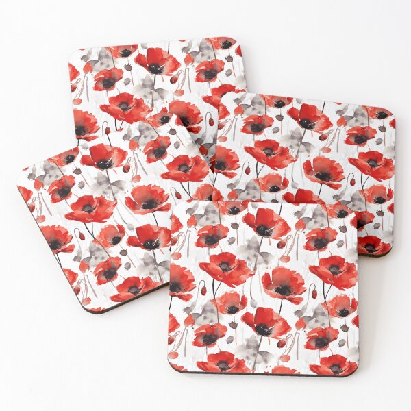 Item preview, Red poppy Seamless Pattern Design designed and sold by thesighshop.