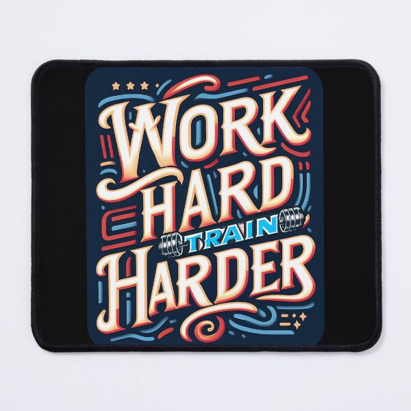 Item preview, Work Hard Train Harder, typography designed and sold by maxmaj.