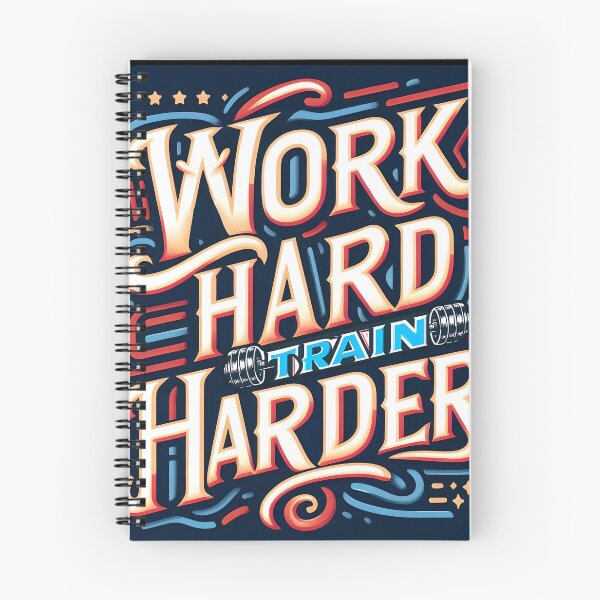 Item preview, Work Hard Train Harder, typography designed and sold by maxmaj.