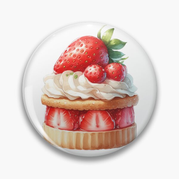 Item preview, Vintage strawberry shortcake watercolor food designed and sold by WindInMay.