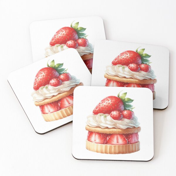 Item preview, Vintage strawberry shortcake watercolor food designed and sold by WindInMay.