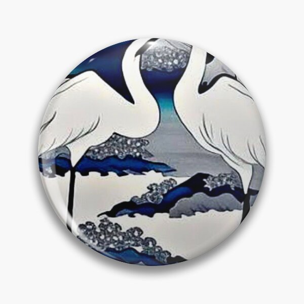 Item preview, White Cranes in snow designed and sold by George Hutton Hunter.