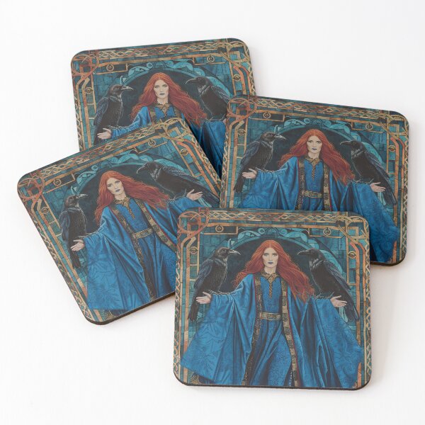 Item preview, Morrigan Macha with Ravens (Variation 2) designed and sold by OccultDreams.