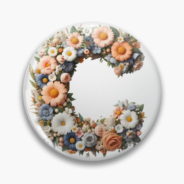 Item preview, Letter “C” containing flowers designed and sold by yeekazar.