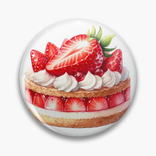 Item preview, Vintage strawberry shortcake food watercolor designed and sold by WindInMay.