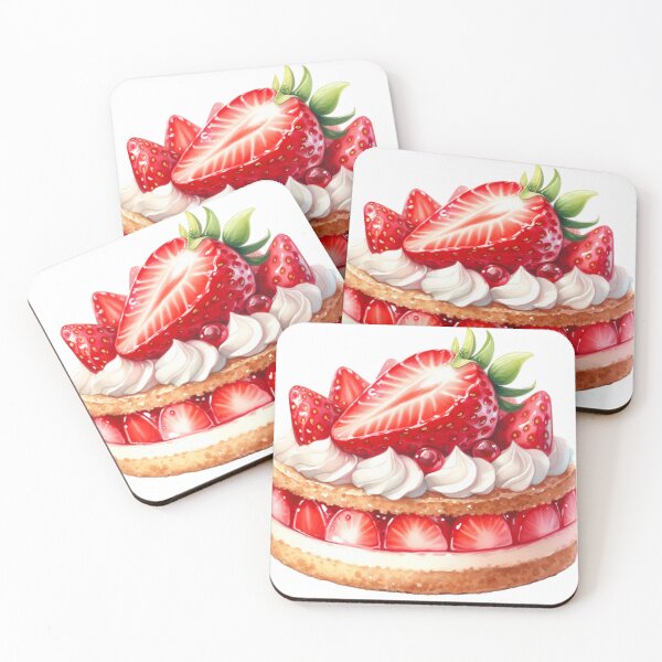 Item preview, Vintage strawberry shortcake food watercolor designed and sold by WindInMay.