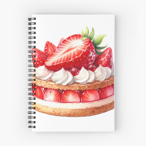 Item preview, Vintage strawberry shortcake food watercolor designed and sold by WindInMay.