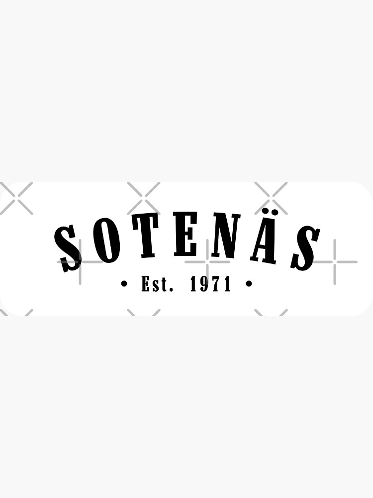 Thumbnail 3 of 3, Sticker, Sotenäs Västra Götaland County Sweden Est. 1971 Black Letter Sverige designed and sold by establishedwear.