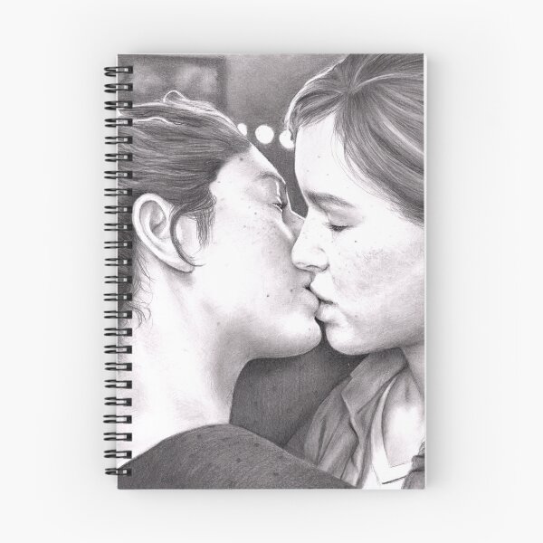 Item preview, Ellie and Dina - Last of Us - Hand-drawn in Graphite designed and sold by SophieStockArt.