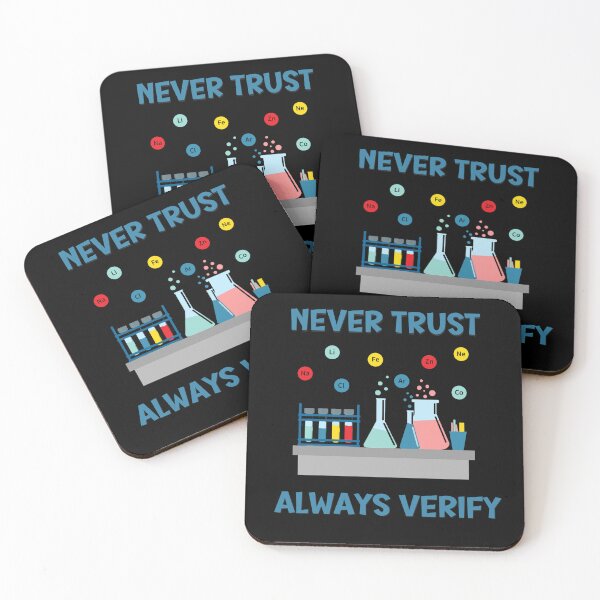 Item preview, Never Trust Always Verify - Science designed and sold by ButtonBonanza.