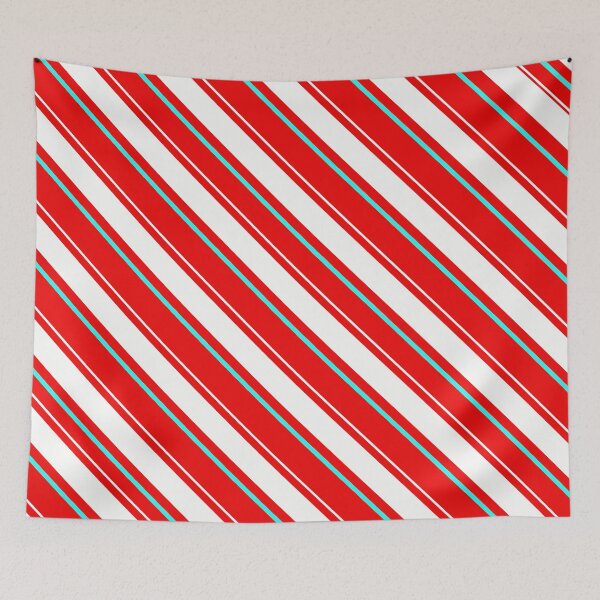 Item preview, Red and White Diagonal Stripes Pattern Design designed and sold by PatternTitan.