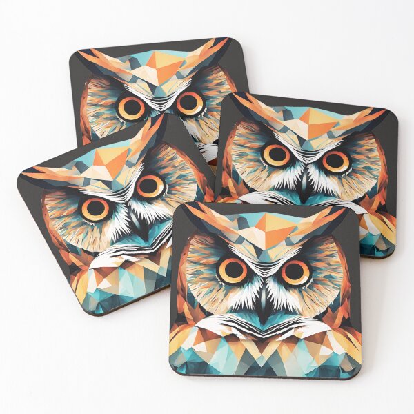 Item preview, Shapes and Feathers: Abstract Owl in Modern Art designed and sold by Aurorartsprint.