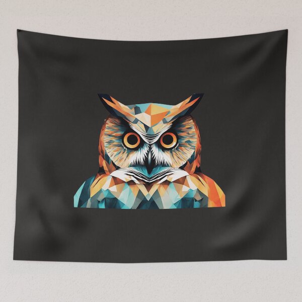 Item preview, Shapes and Feathers: Abstract Owl in Modern Art designed and sold by Aurorartsprint.