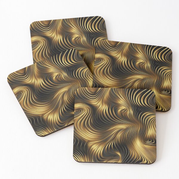 Item preview, Abstract gold black pattern designed and sold by clarazen.