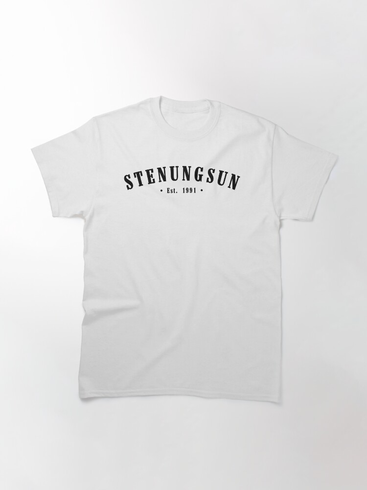 Thumbnail 3 of 7, Classic T-Shirt, Stenungsund Västra Götaland County Sweden Est. 1991 Black Letter Sverige designed and sold by establishedwear.
