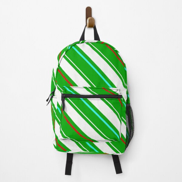 Item preview, Green and White Diagonal Stripes Pattern Design designed and sold by PatternTitan.