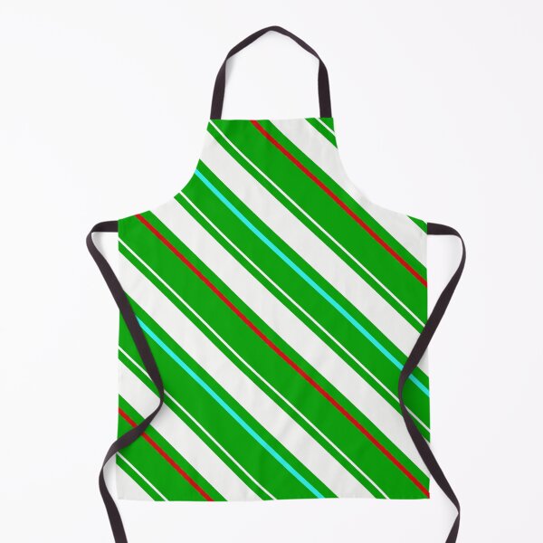 Item preview, Green and White Diagonal Stripes Pattern Design designed and sold by PatternTitan.