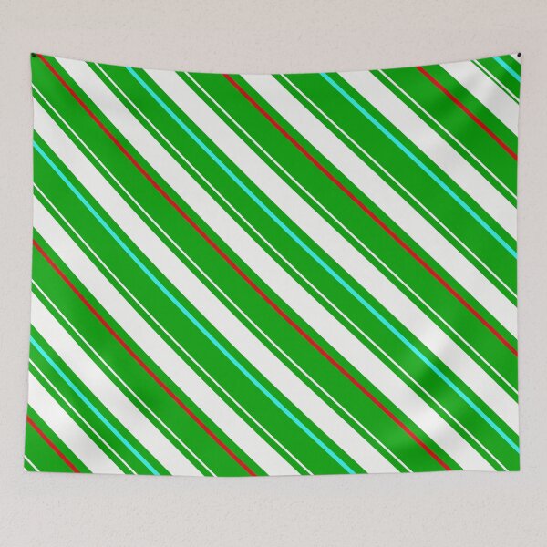 Item preview, Green and White Diagonal Stripes Pattern Design designed and sold by PatternTitan.