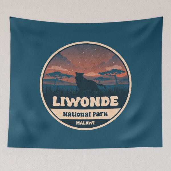 Item preview, Liwonde National Park Malawi Vintage Safari Graphic designed and sold by CynthiaGraphics.