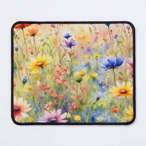 Item preview, colorful wild flower field water color designed and sold by yeekazar.