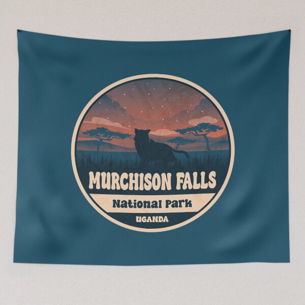 Item preview, Murchison Falls National Park Uganda Vintage Safari Graphic designed and sold by CynthiaGraphics.