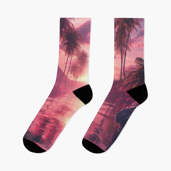 Item preview, A tropical paradise scene with palm trees  designed and sold by kelvinmonye.