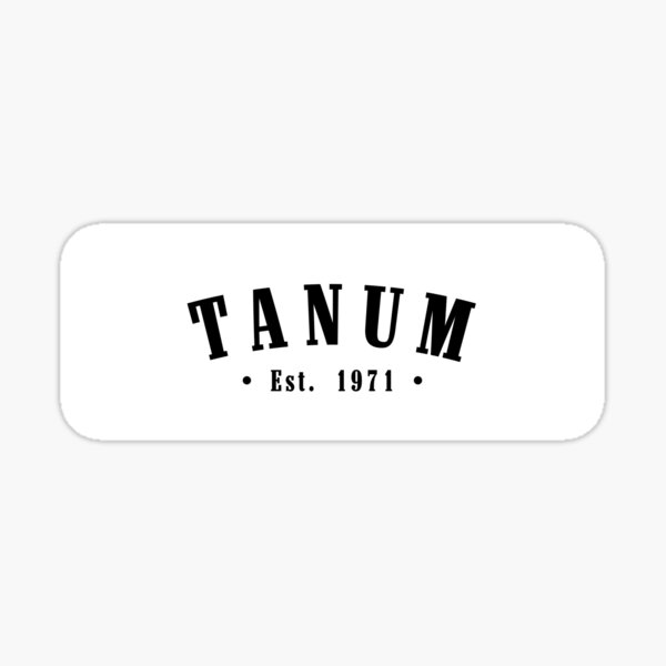Tanum Västra Götaland County Sweden Est. 1971 Black Letter Sverige Sticker